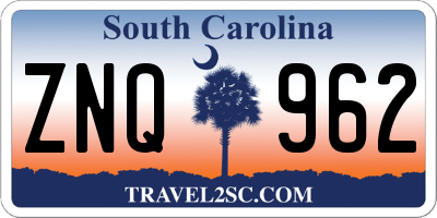 SC license plate ZNQ962