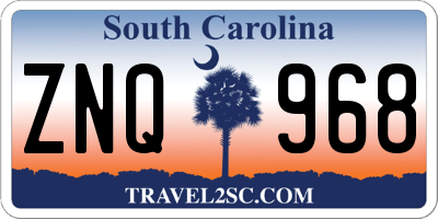 SC license plate ZNQ968