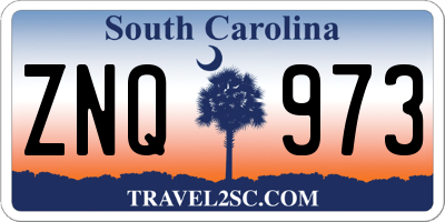 SC license plate ZNQ973