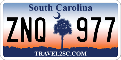 SC license plate ZNQ977