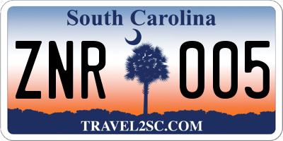 SC license plate ZNR005