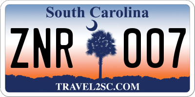 SC license plate ZNR007