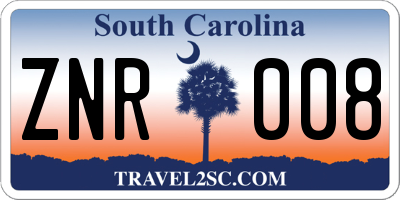 SC license plate ZNR008