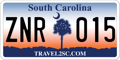 SC license plate ZNR015
