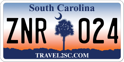 SC license plate ZNR024