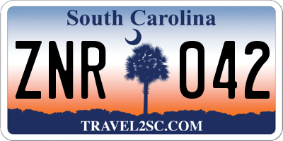 SC license plate ZNR042