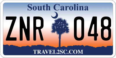 SC license plate ZNR048