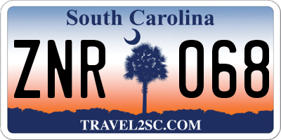 SC license plate ZNR068