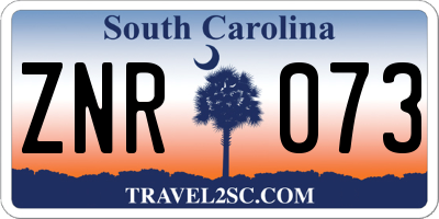 SC license plate ZNR073