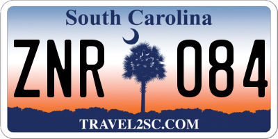 SC license plate ZNR084