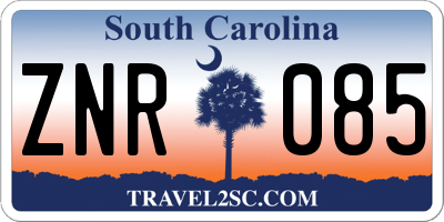 SC license plate ZNR085