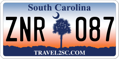 SC license plate ZNR087