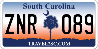 SC license plate ZNR089