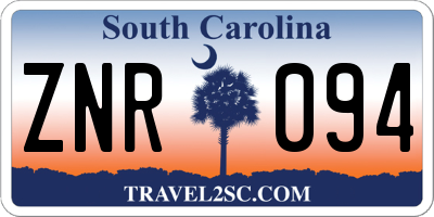 SC license plate ZNR094