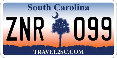 SC license plate ZNR099
