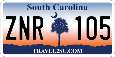 SC license plate ZNR105