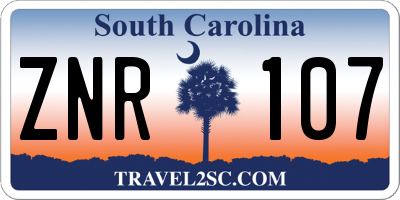 SC license plate ZNR107