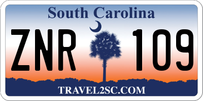 SC license plate ZNR109