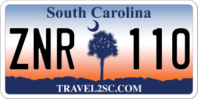 SC license plate ZNR110