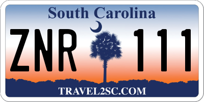SC license plate ZNR111