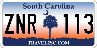 SC license plate ZNR113