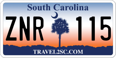 SC license plate ZNR115
