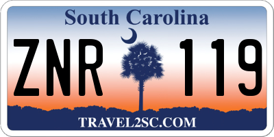 SC license plate ZNR119