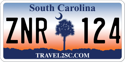 SC license plate ZNR124