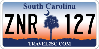 SC license plate ZNR127