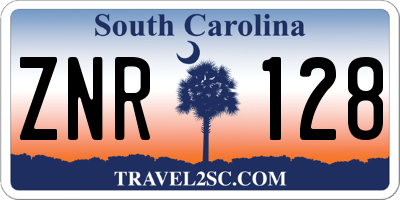 SC license plate ZNR128