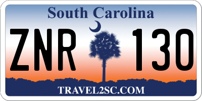 SC license plate ZNR130