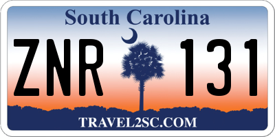 SC license plate ZNR131