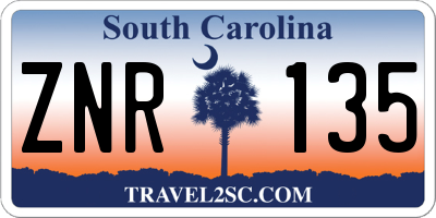 SC license plate ZNR135