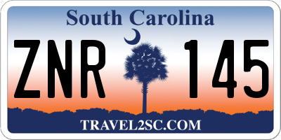 SC license plate ZNR145