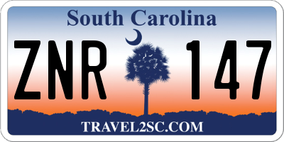 SC license plate ZNR147