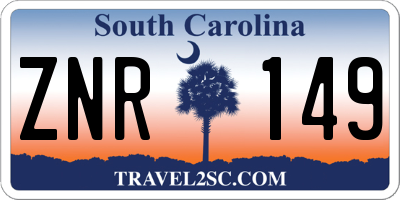 SC license plate ZNR149