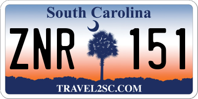SC license plate ZNR151