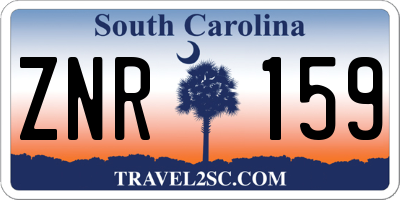 SC license plate ZNR159