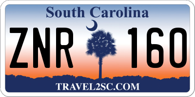 SC license plate ZNR160