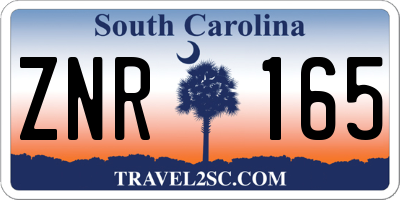 SC license plate ZNR165