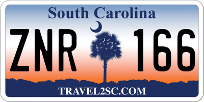 SC license plate ZNR166