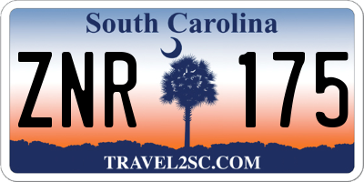 SC license plate ZNR175