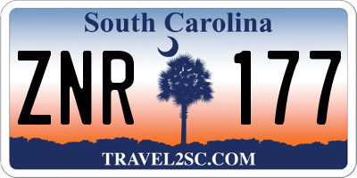 SC license plate ZNR177