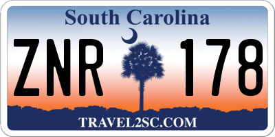 SC license plate ZNR178