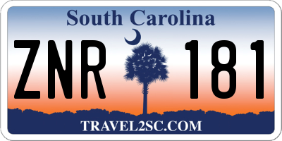 SC license plate ZNR181
