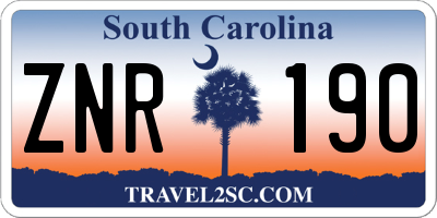 SC license plate ZNR190