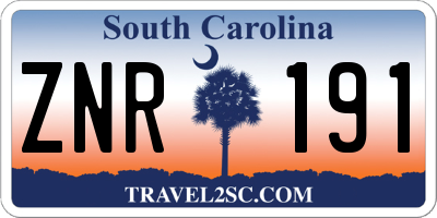 SC license plate ZNR191