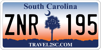 SC license plate ZNR195