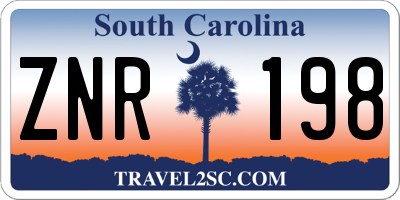 SC license plate ZNR198