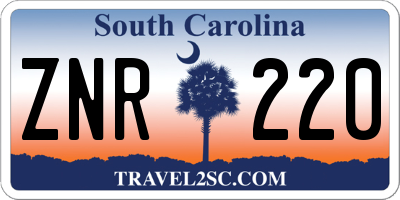 SC license plate ZNR220